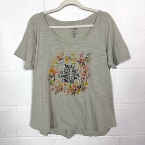 Casual Gray Graphic Tee